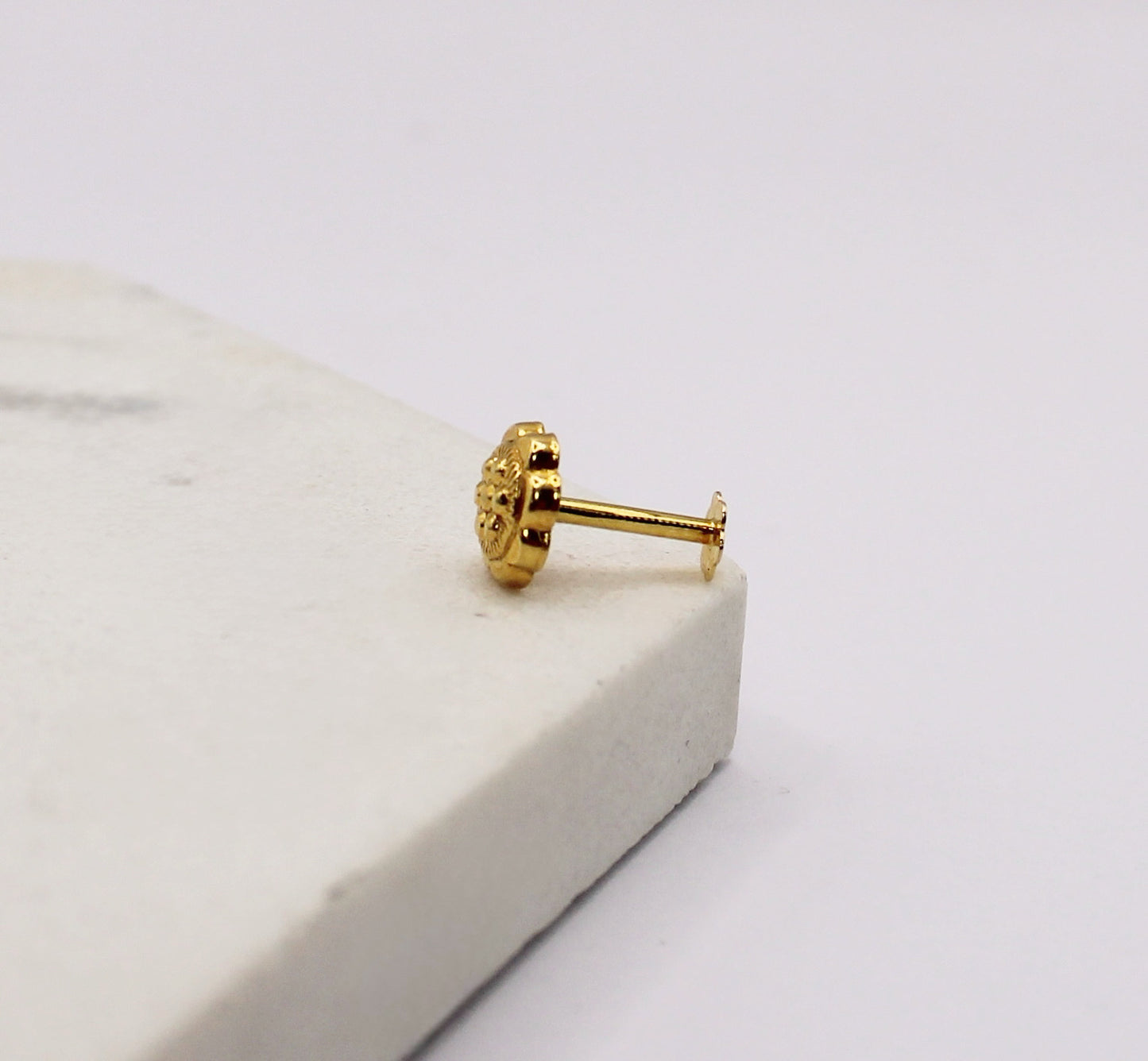 Hollow Sunflower Stud