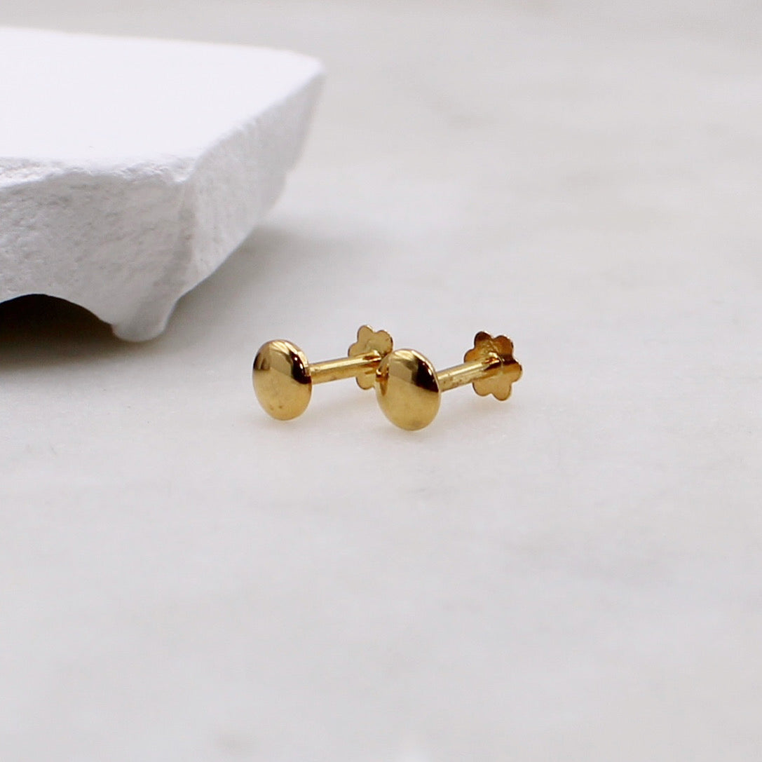 Round Gold Studs