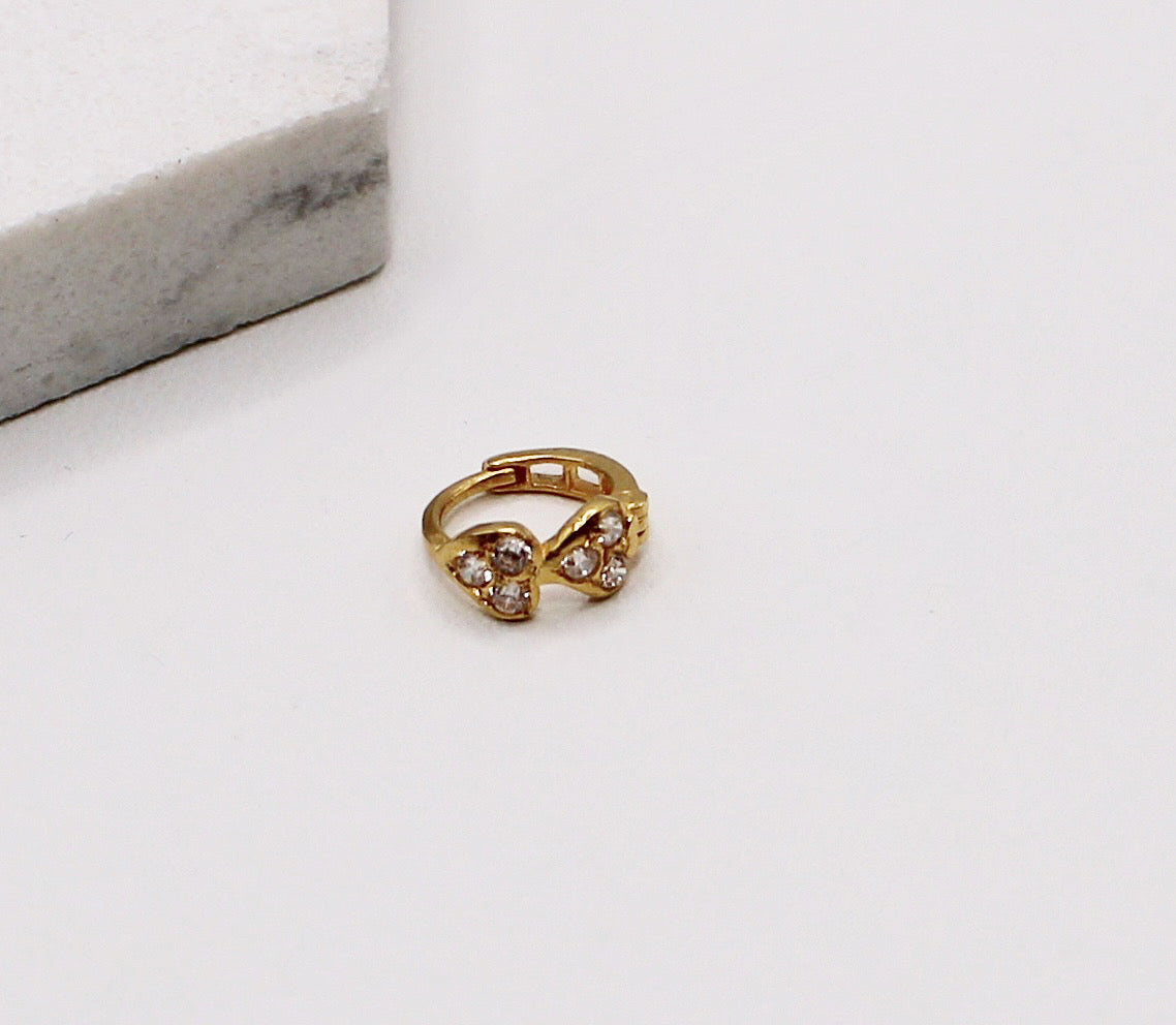 6mm Upside Down Heart Hoop
