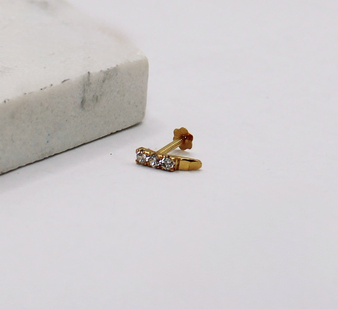 3-stone Long Stud