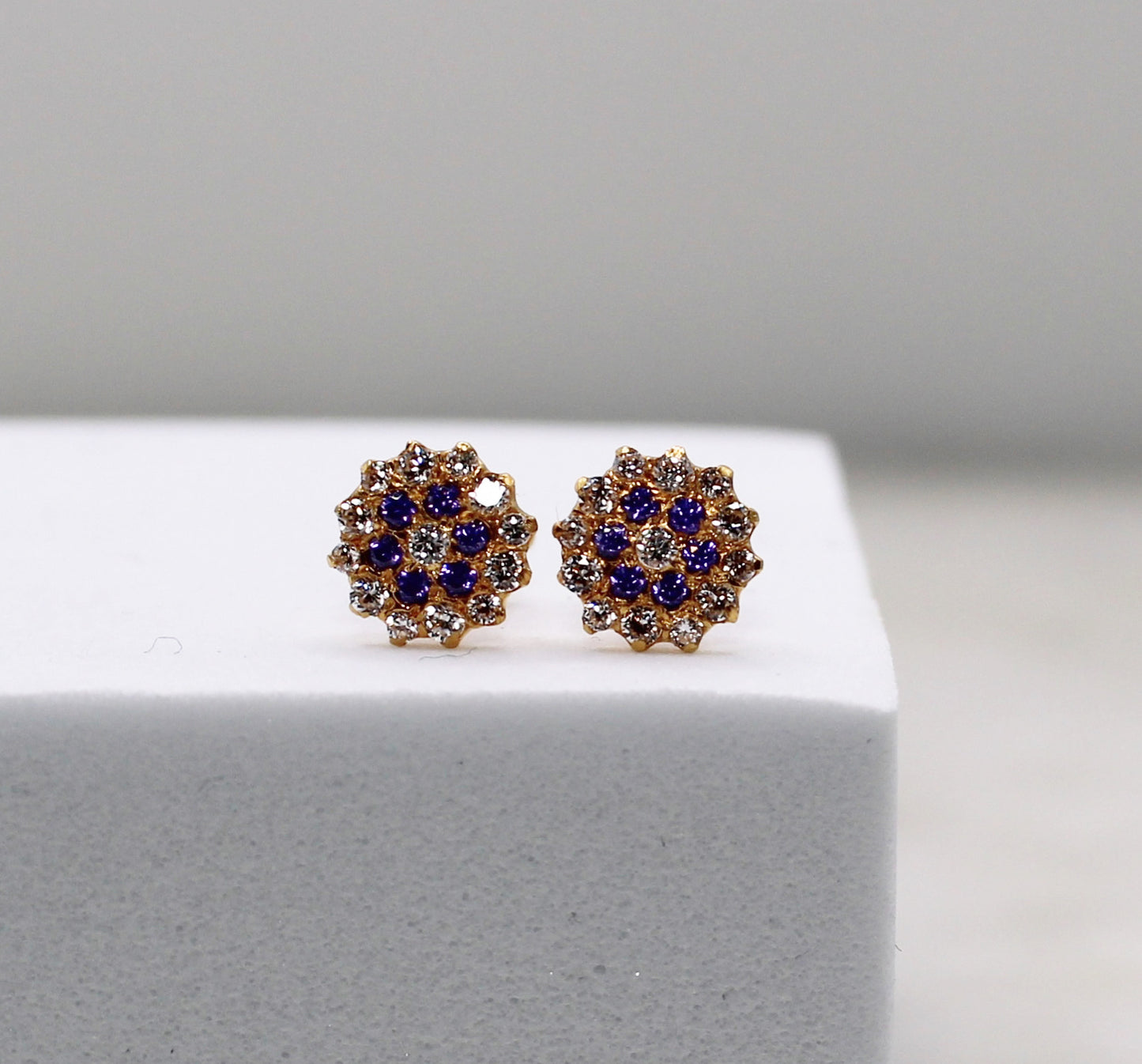 Purple Multi-stone Studs