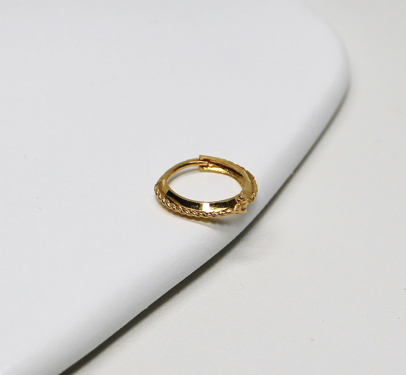 Gold Twist-Detail Hoop
