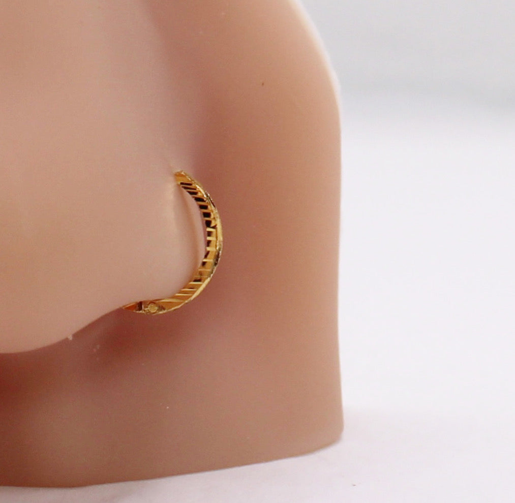 Thin Gold Clip On Hoop (8.5mm)