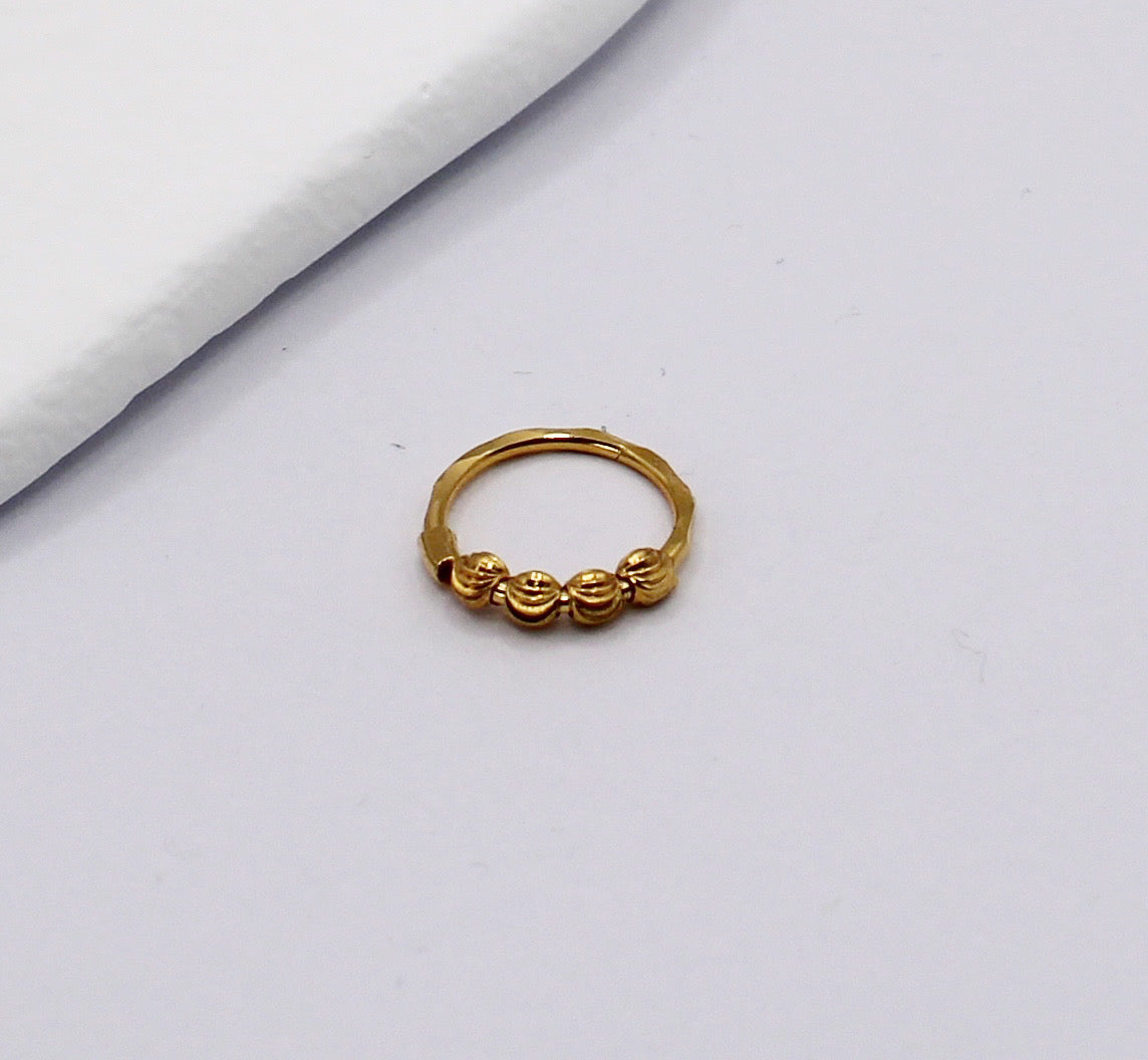 Four Bead Hoop | 8.5mm