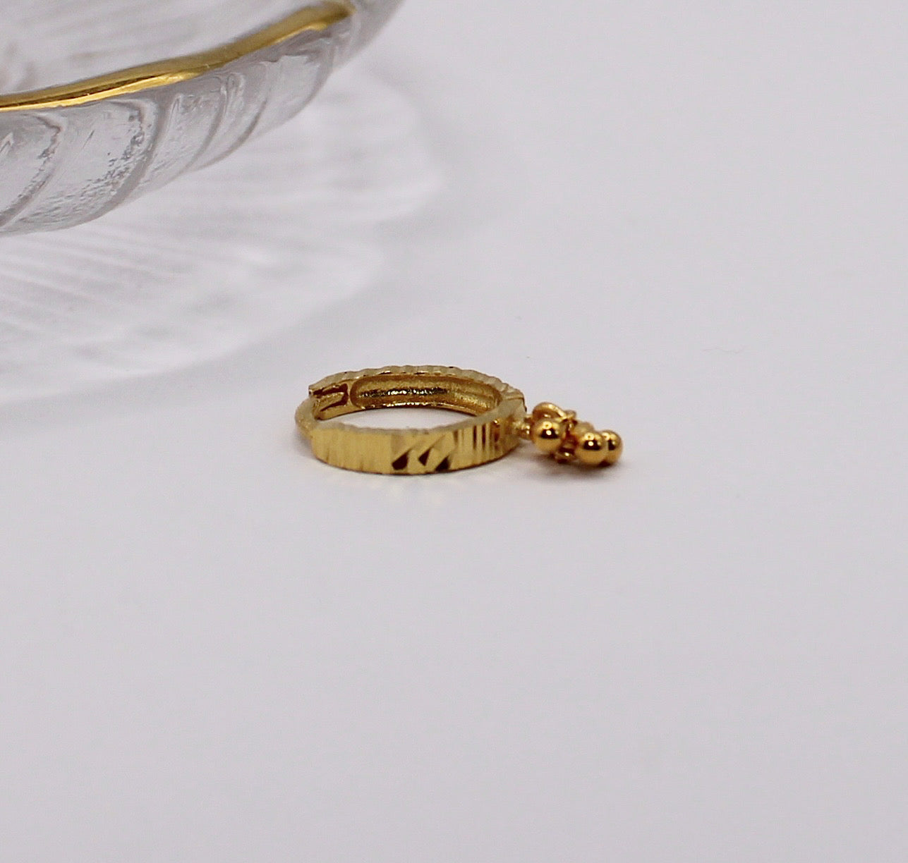 All Gold Dangly Hoop | 8mm