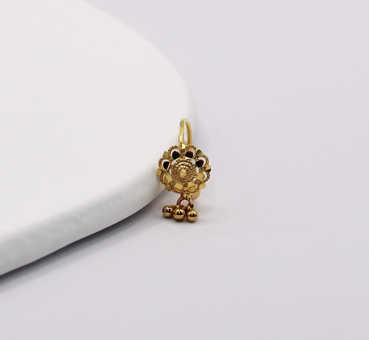 Dangly Flower Hoop | 14carat