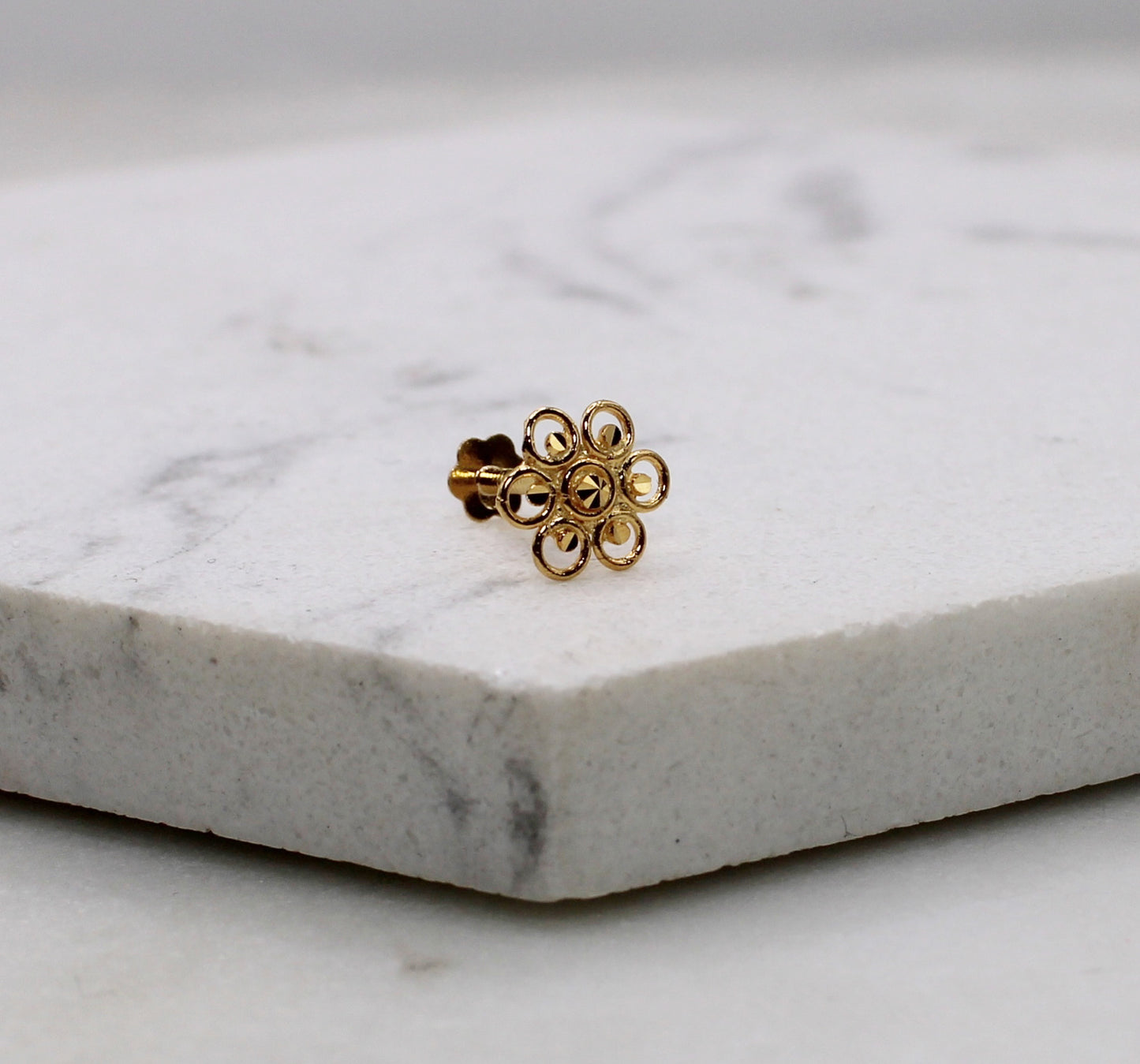 Gold Flower Stud