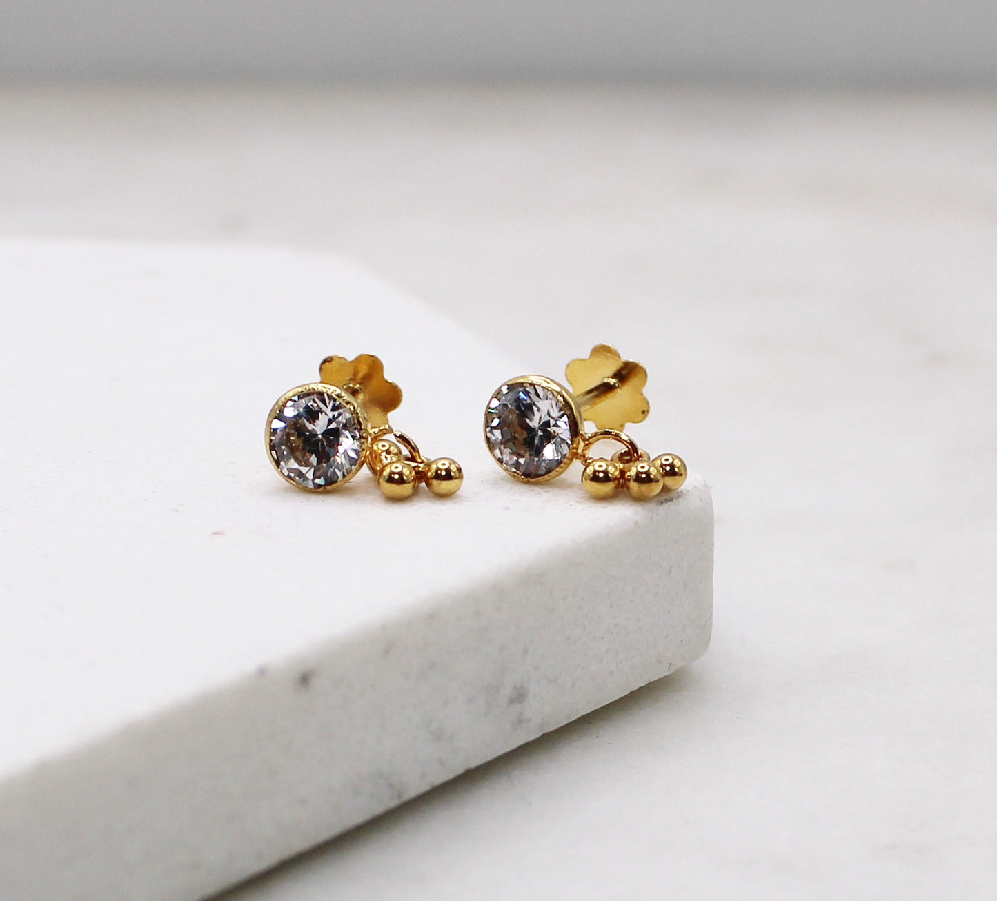 Clean Round Dangly Stud