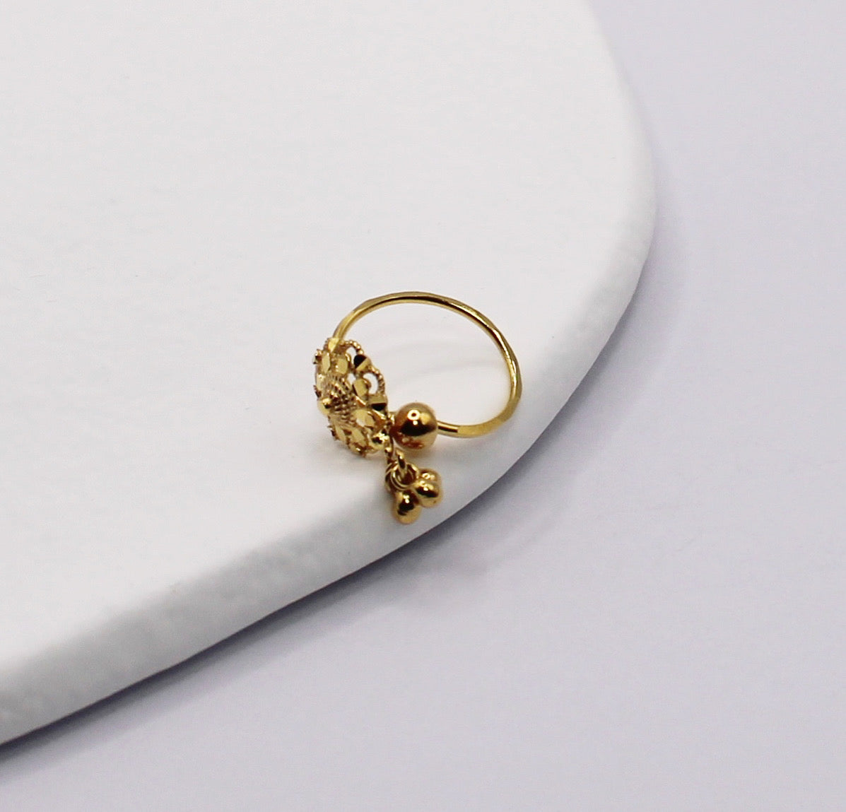 Dangly Flower Hoop | 14carat