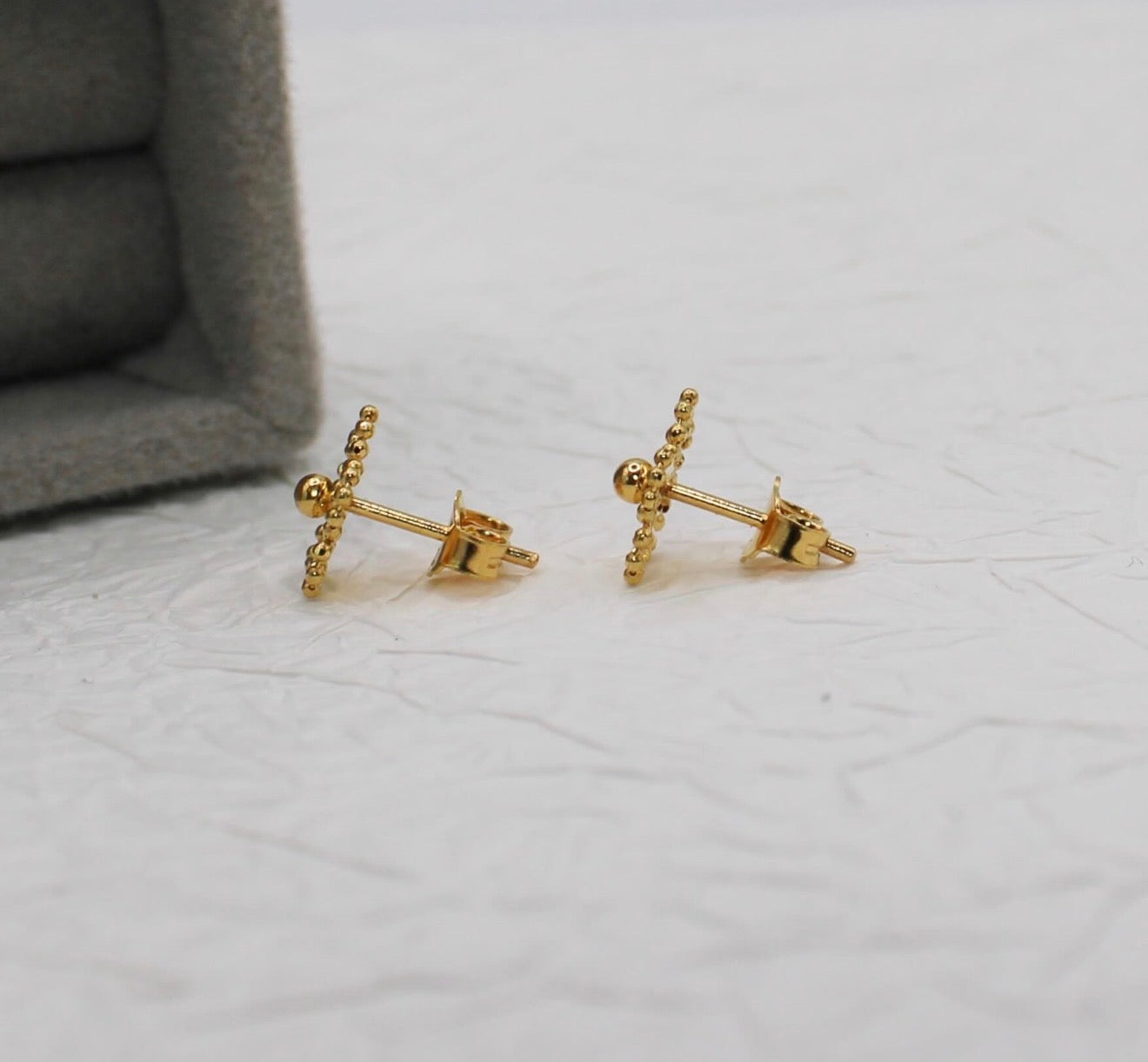 Flower Mirror Studs