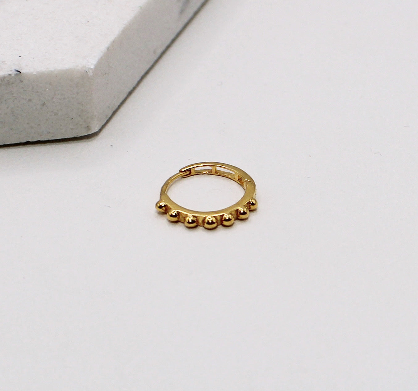 8mm Dainty Dotted Hoop