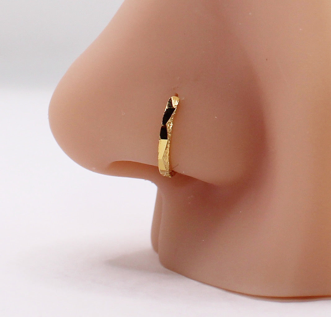 Thin Gold Clip On Hoop (8.5mm)