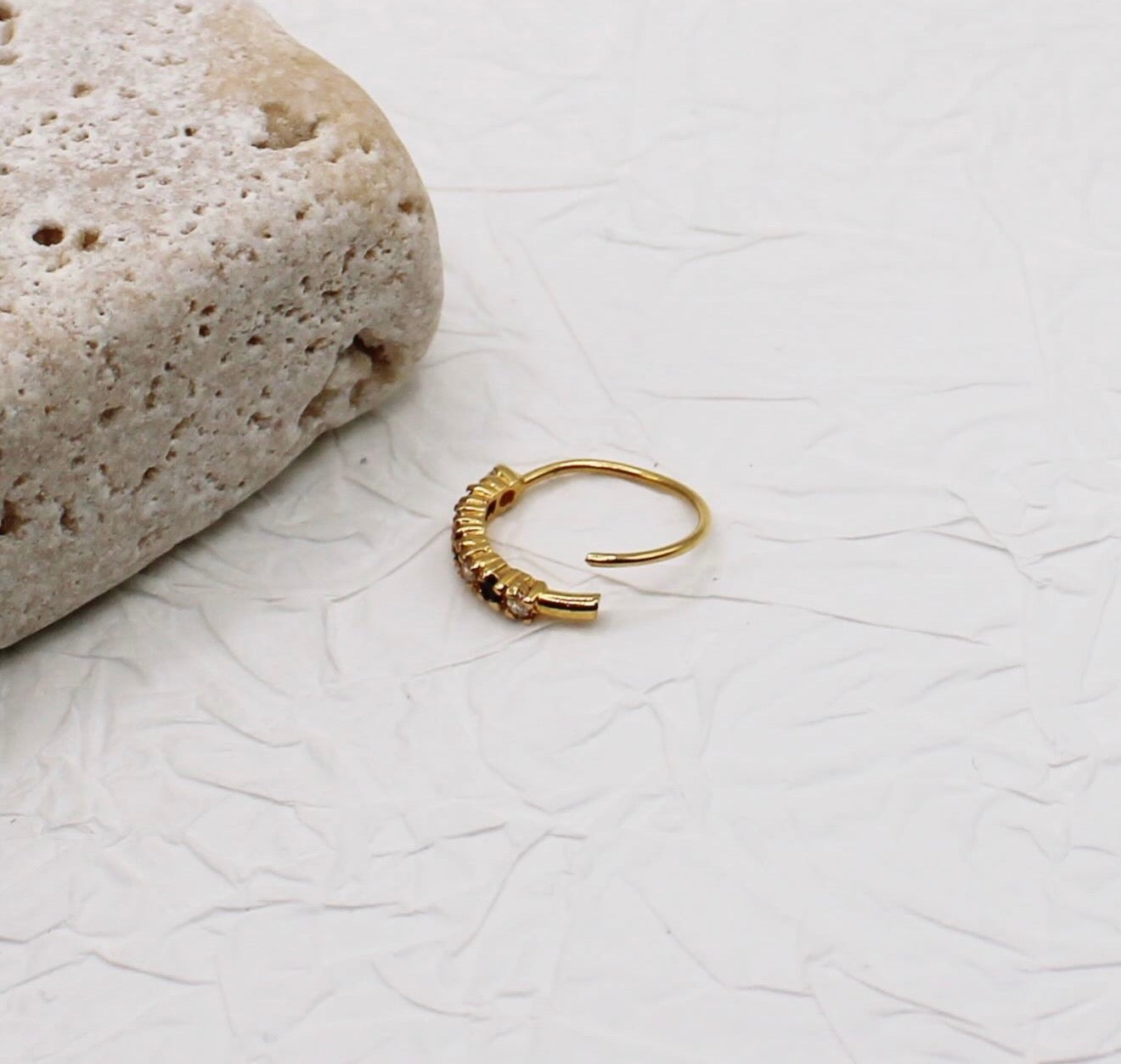 Black & Clear Hoop | 10mm