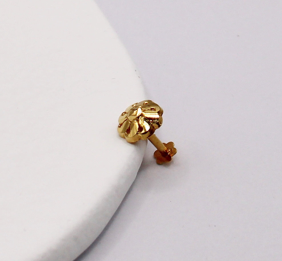 Hollow Flower Stud