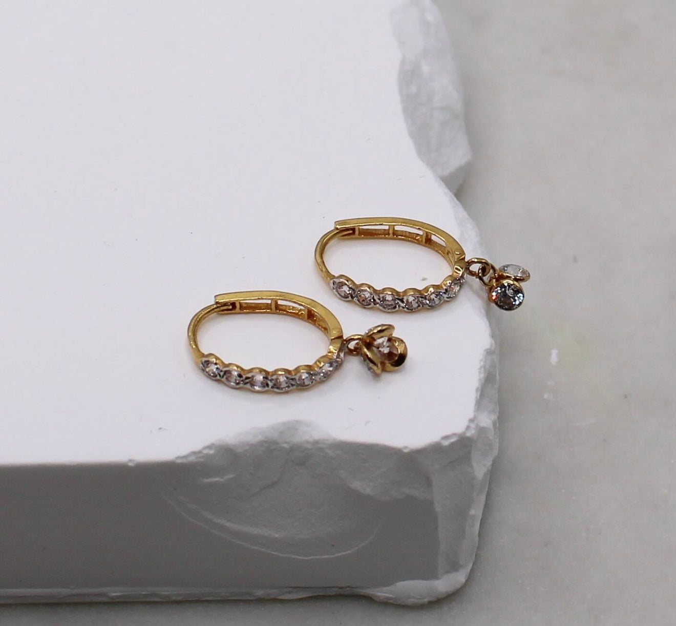 Dangly Crinkle Hoops