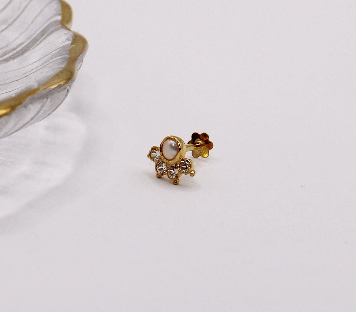 Pearl Crescent Stud