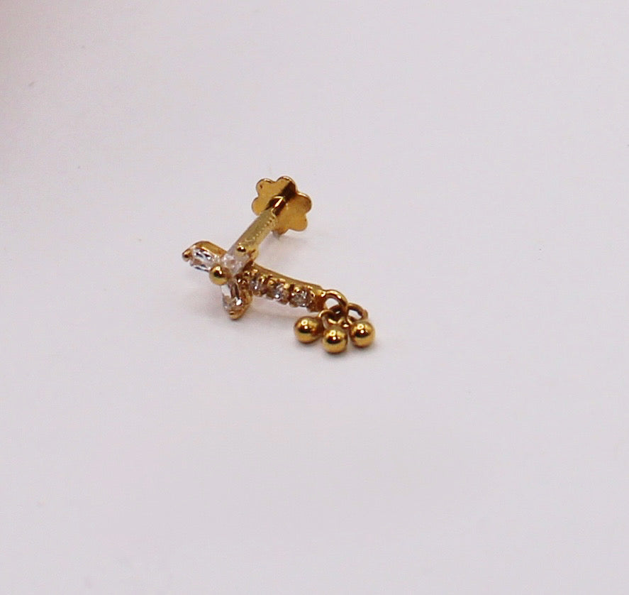 Detailed Cubic Zirconia Stud