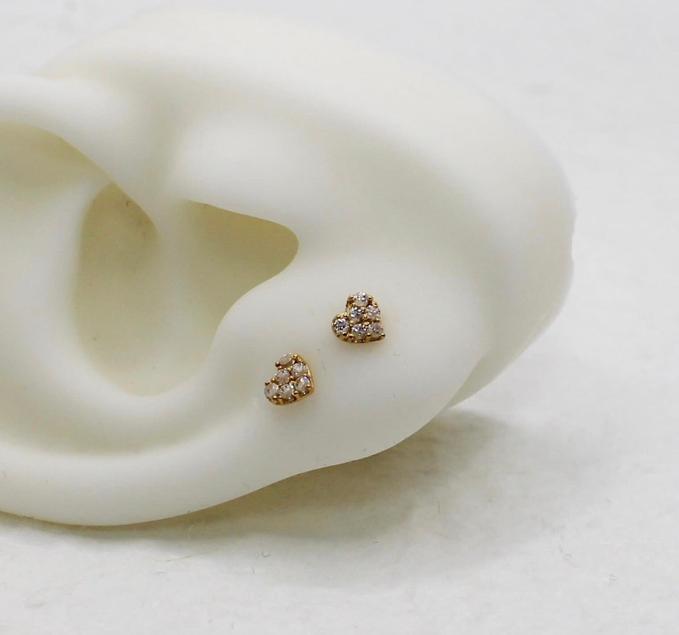 Small Heart Studs | 4mm