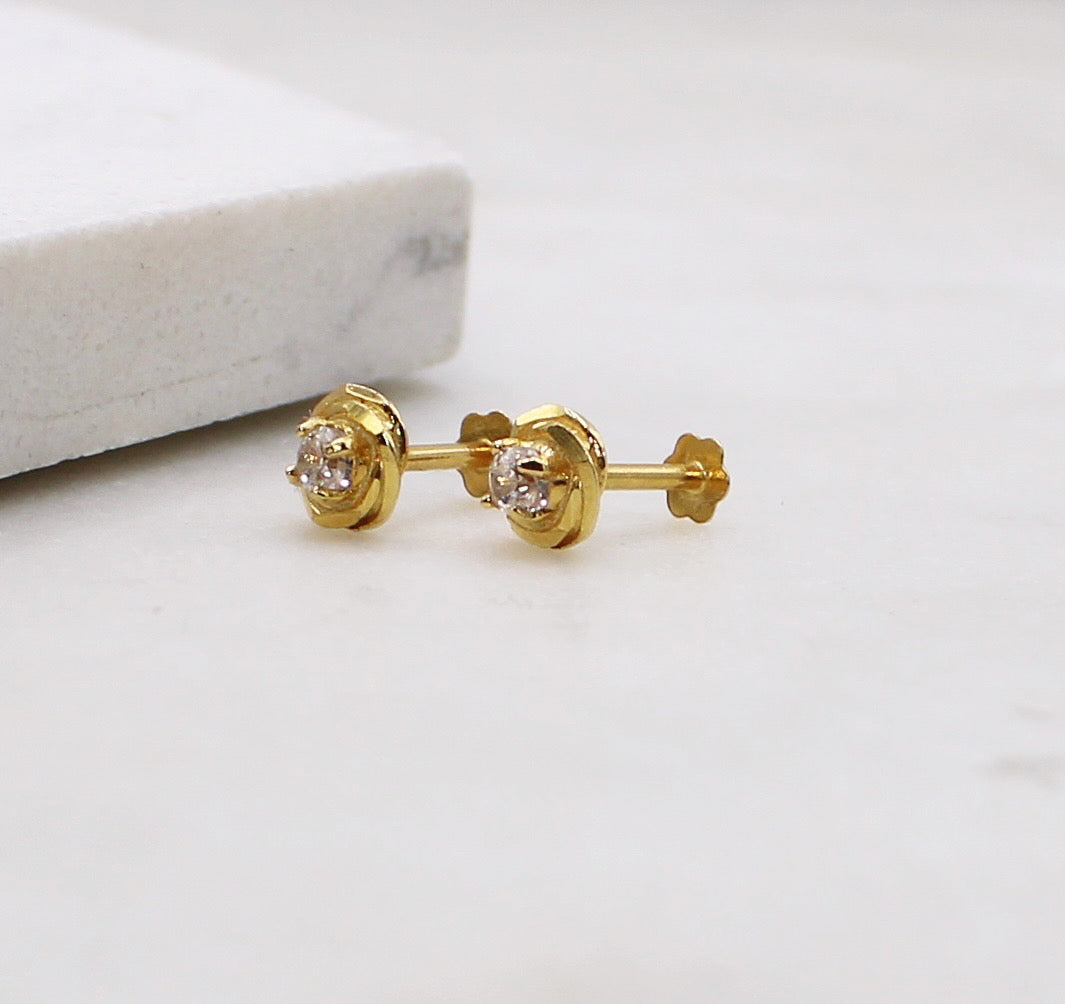 Swirly CZ Stud