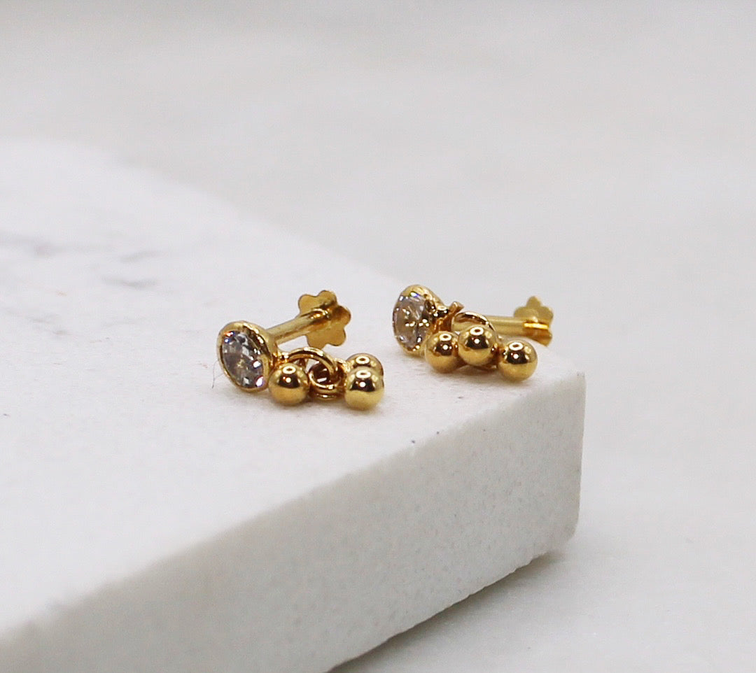 2.5mm Clean Dangly Studs