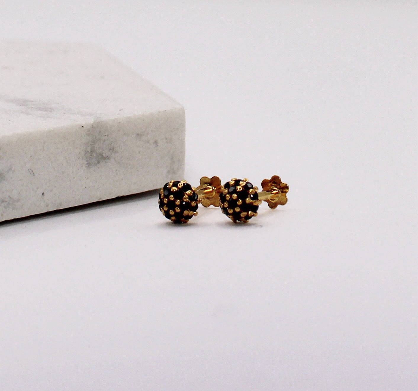 Black Mini Sparkly Studs