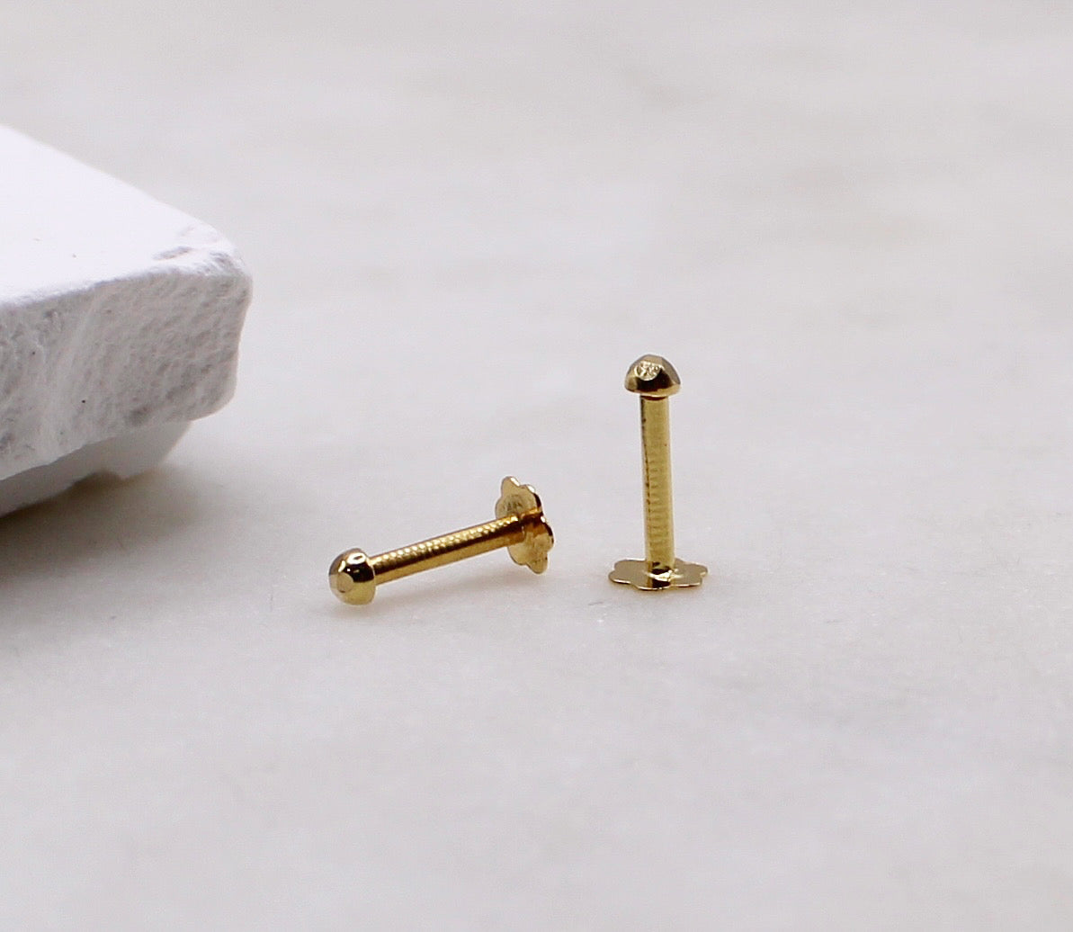 Tiny 1mm Diamond Cut Studs