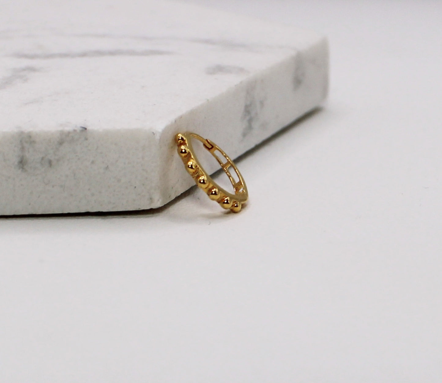 8mm Dainty Dotted Hoop