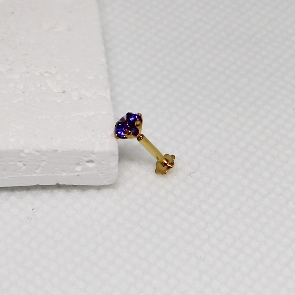 3.8mm Purple Stud