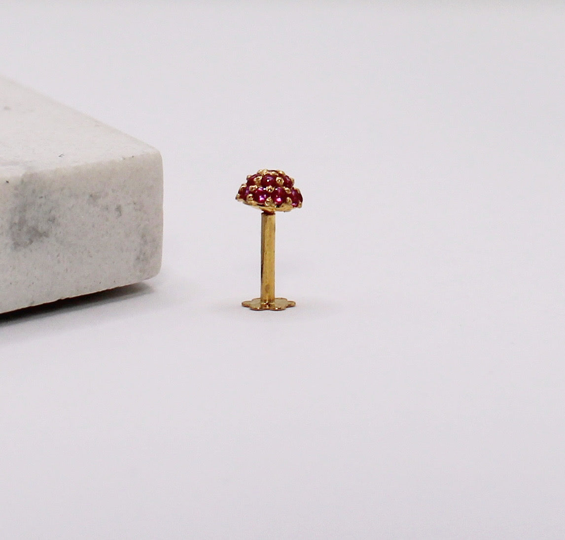 Deep Pink Mini Dome Stud