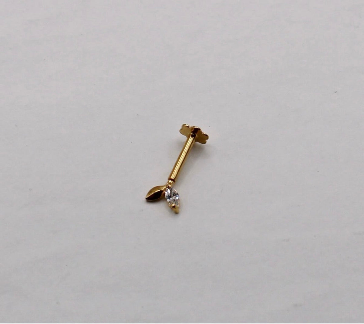 Tiny Vertical Helix Piercing Tulip Stud | 4mm