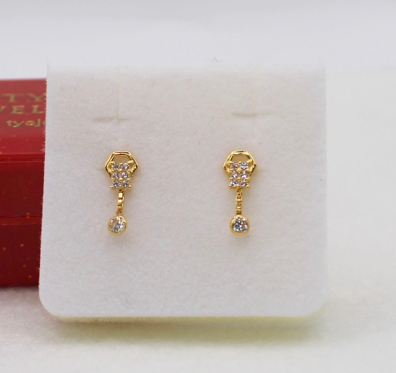 Sparkle Drop Studs | 18carat