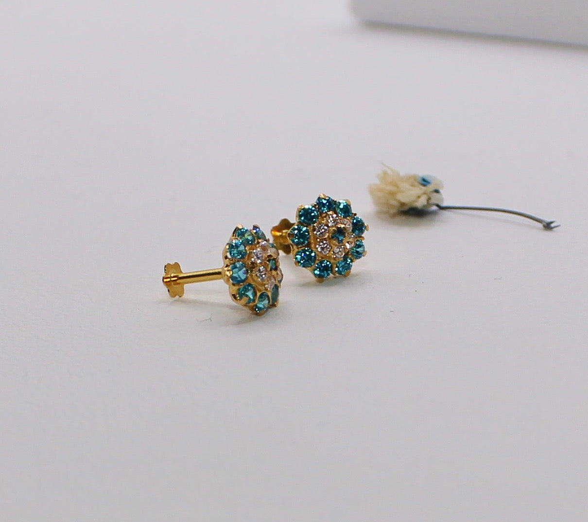Blue Flower Stud