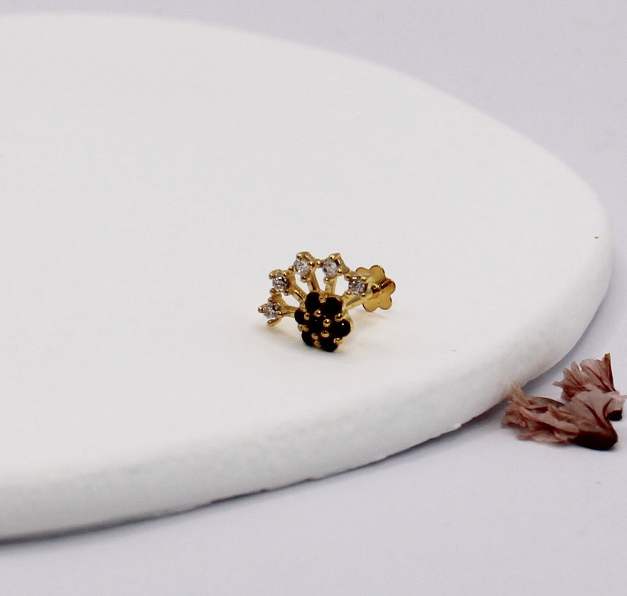 Black Crescent Stud
