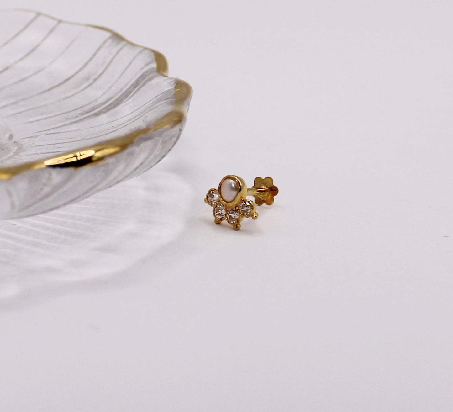 Pearl Crescent Stud