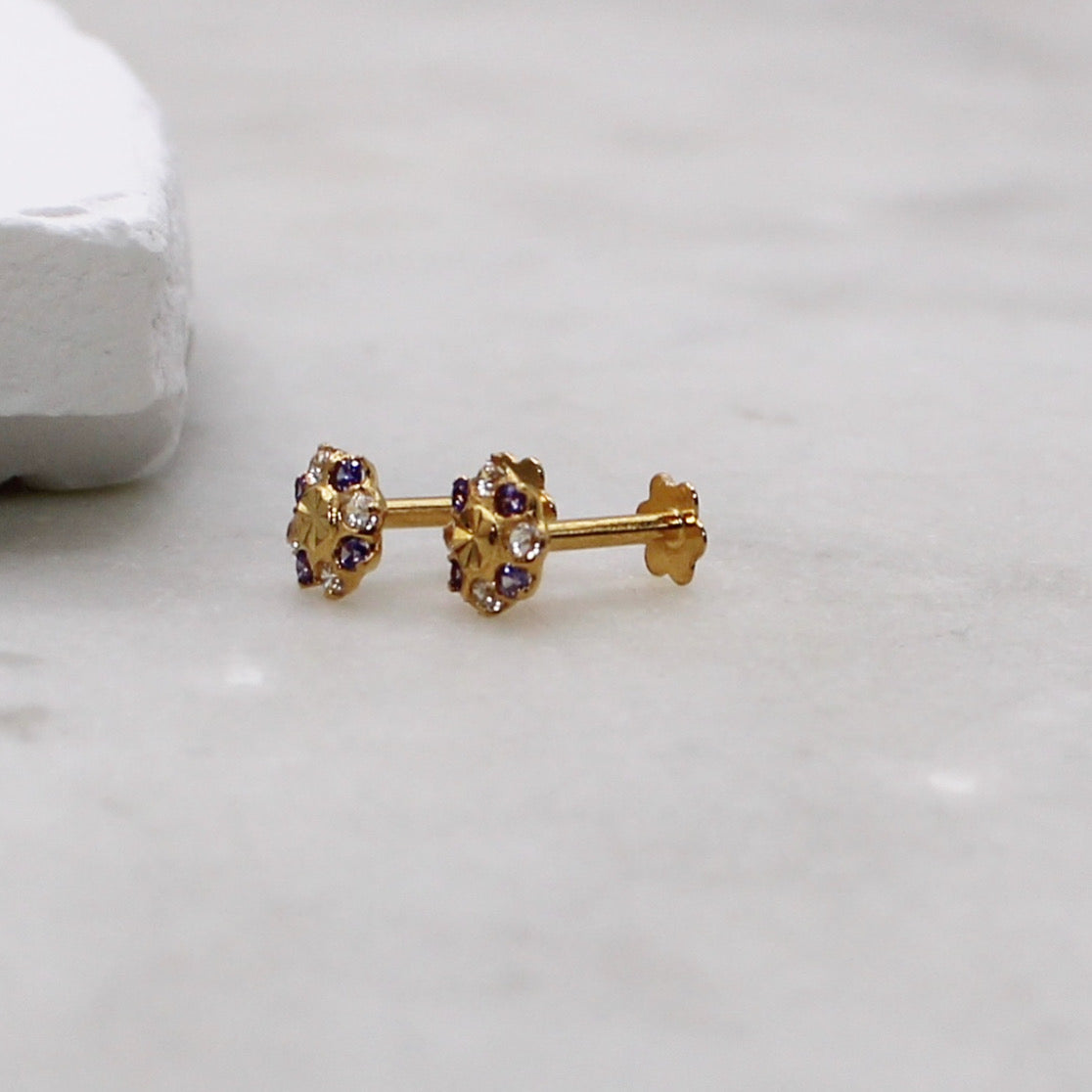 Lilac Flower Studs