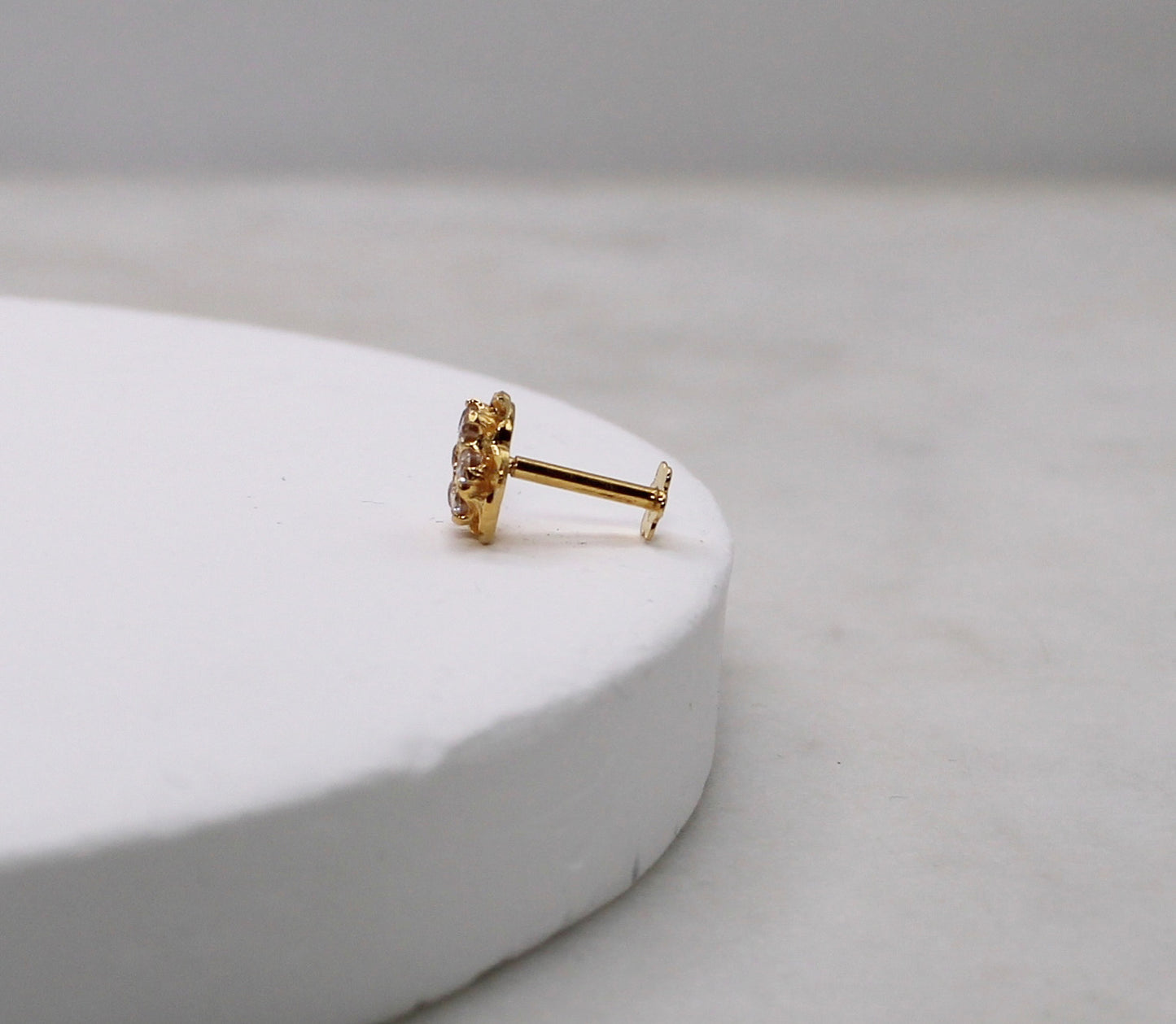 Gold Floral Stud