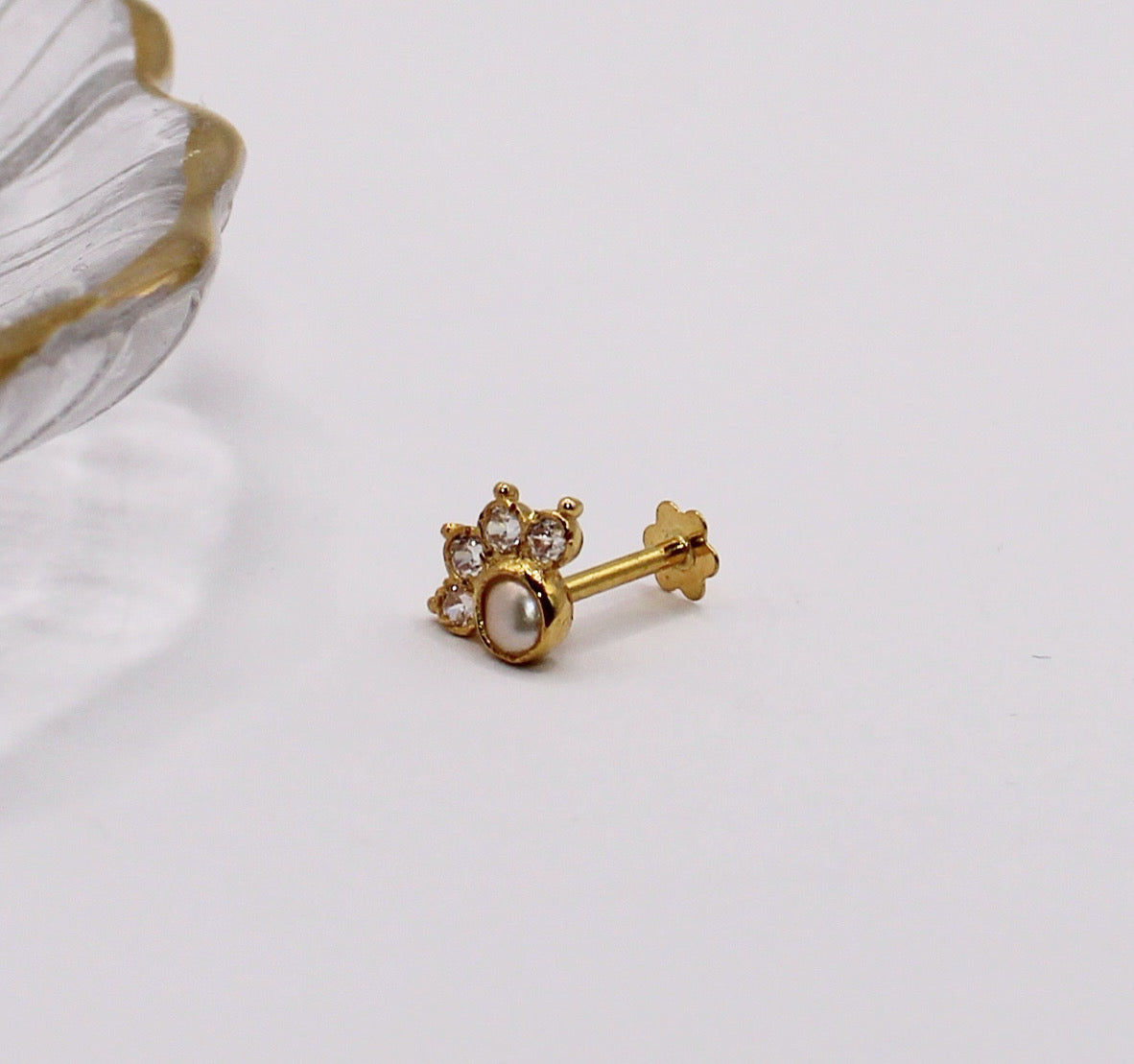 Pearl Crescent Stud