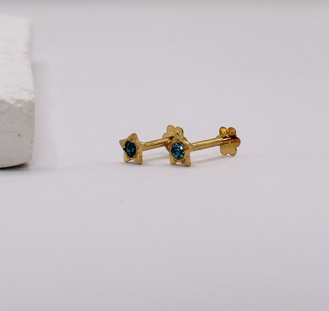 Blue Star Studs
