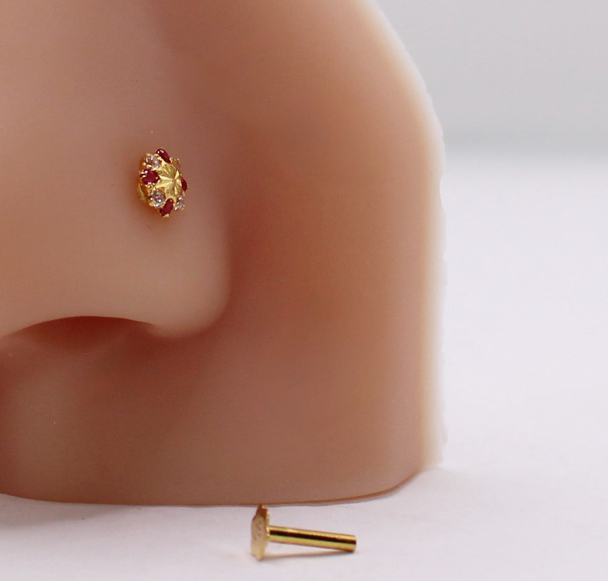 Deep Pink Flower Stud