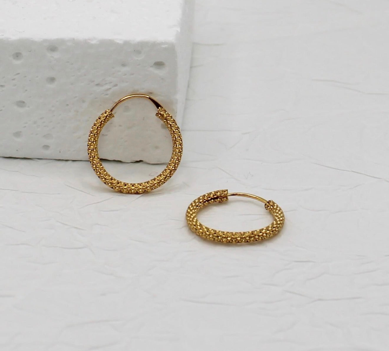 Dotted Detail Hoop Earrings