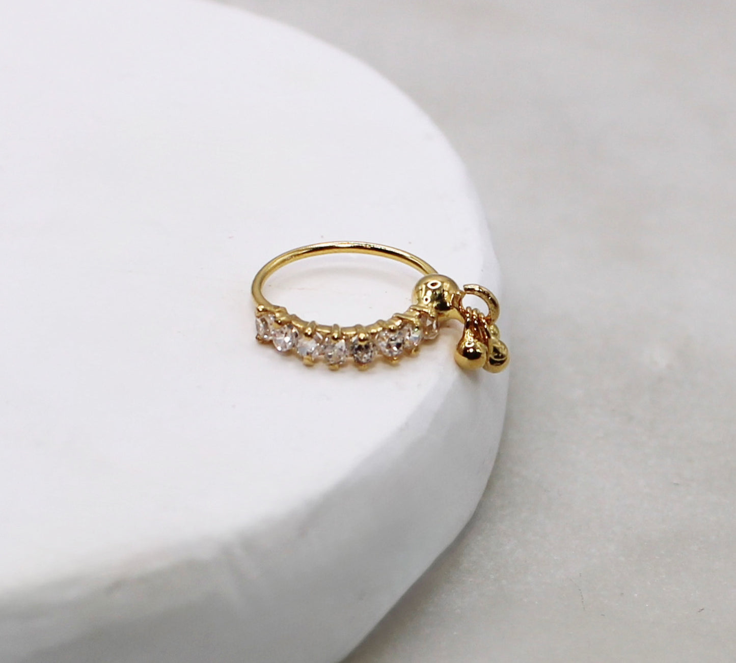 Dangly Diamanté Hoop