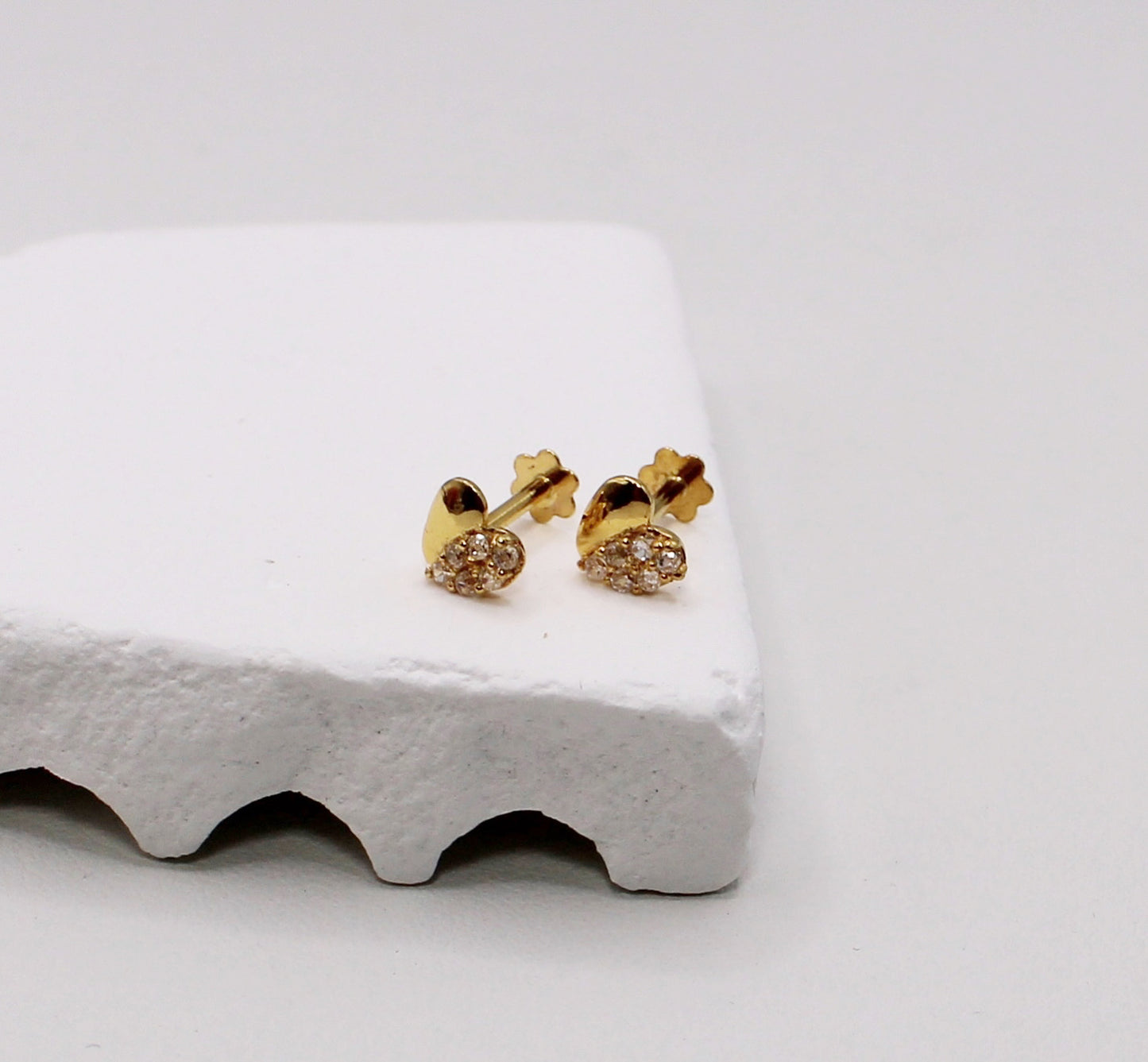 Sparkly Heart Studs