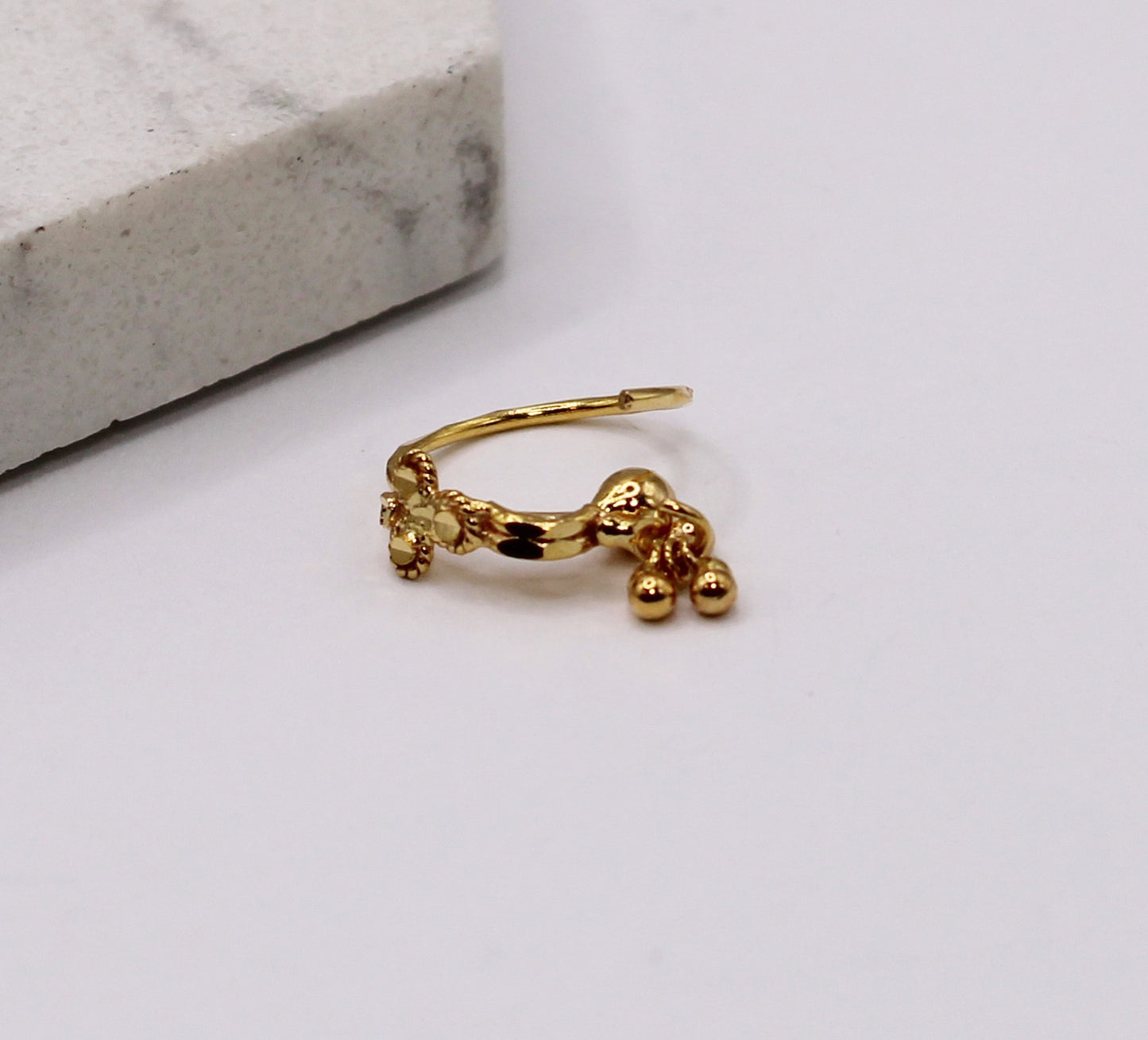 Detailed Gold Hoop
