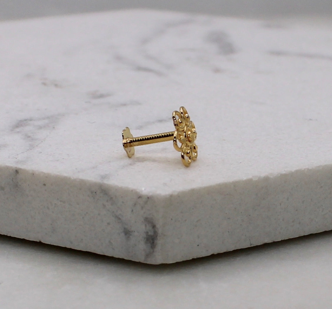 Gold Flower Stud
