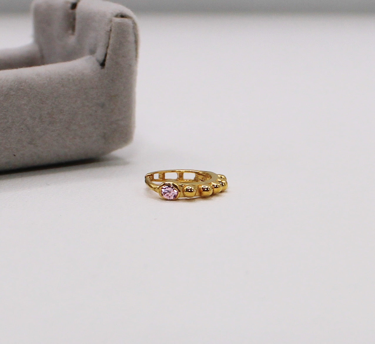 Dotted Baby Pink Hoop