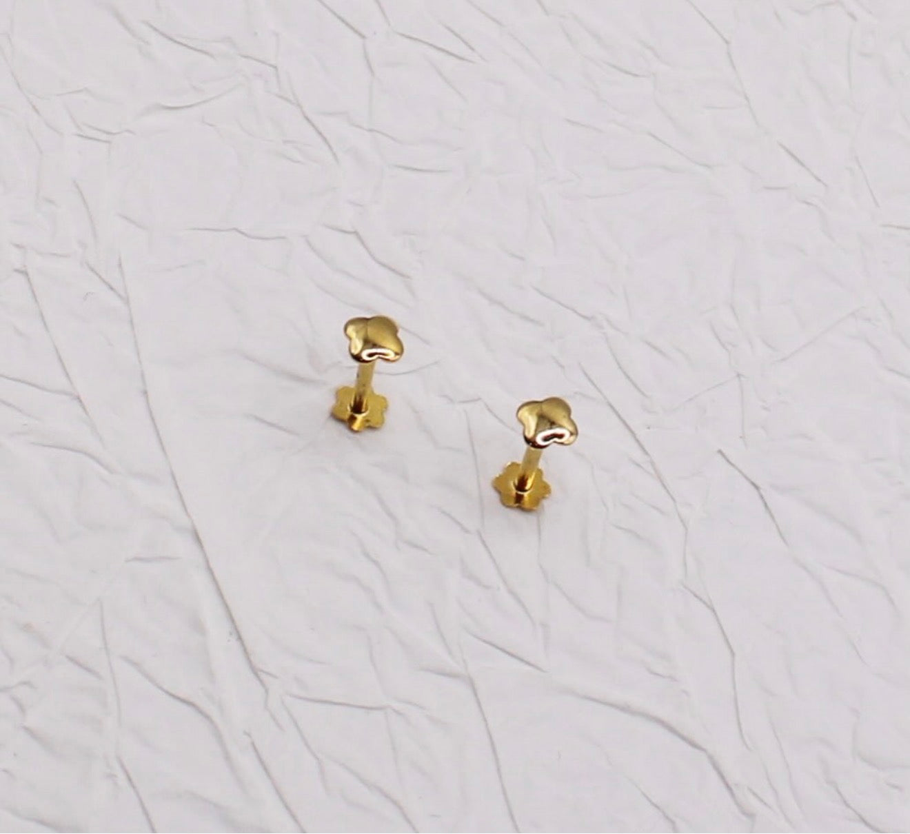 Tiny Clover Studs | 3mm