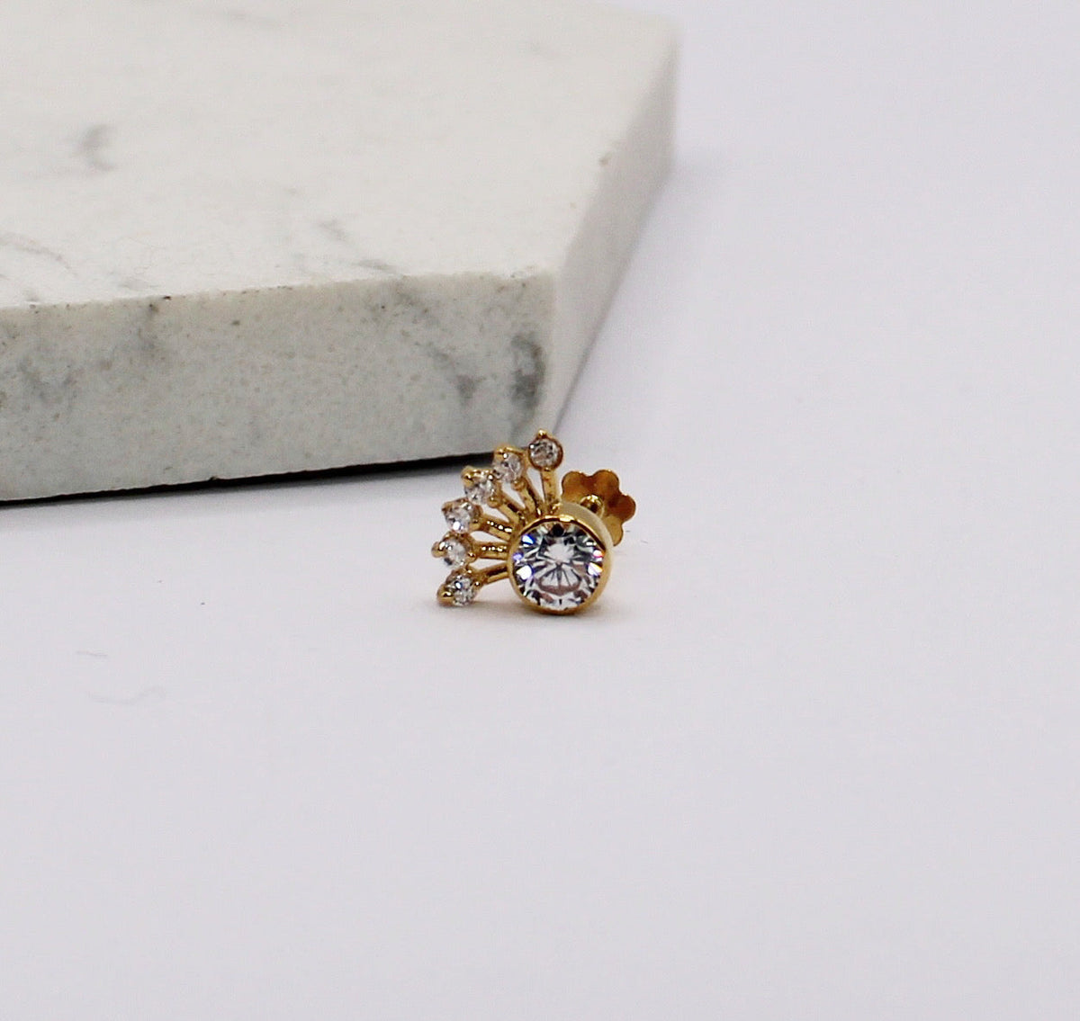 Cluster Crescent Stud | single piece