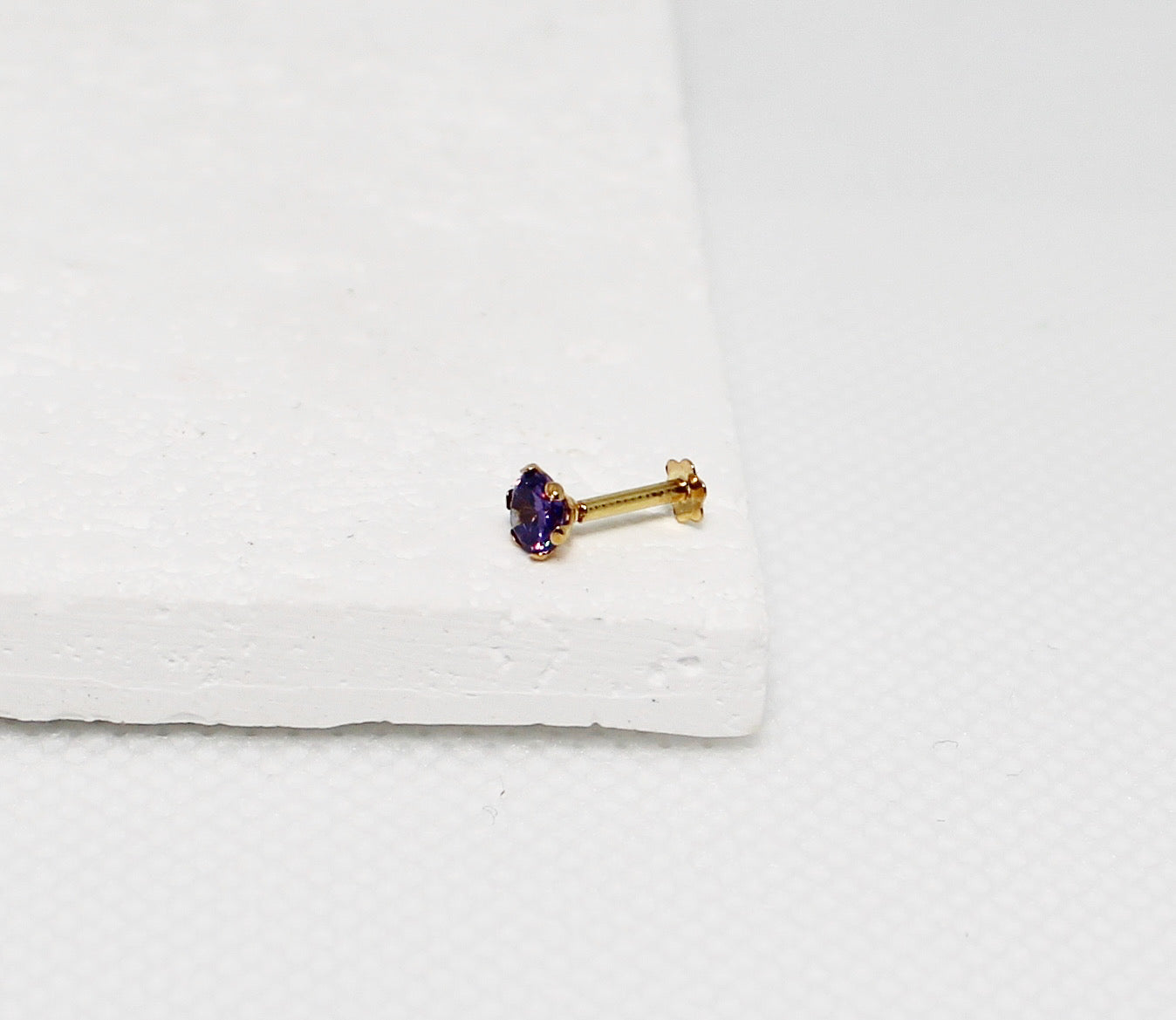 3.8mm Purple Stud