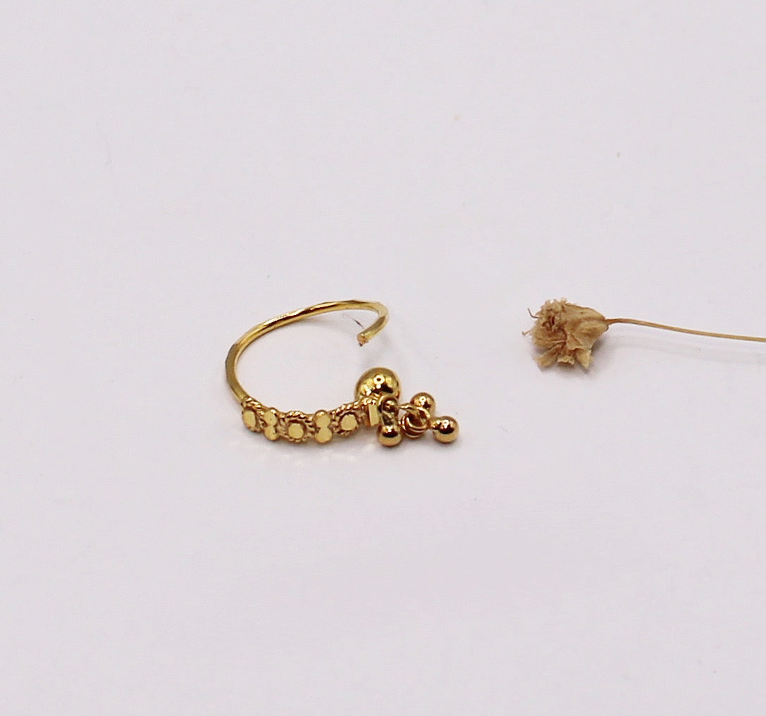 Detailed Gold Hoop