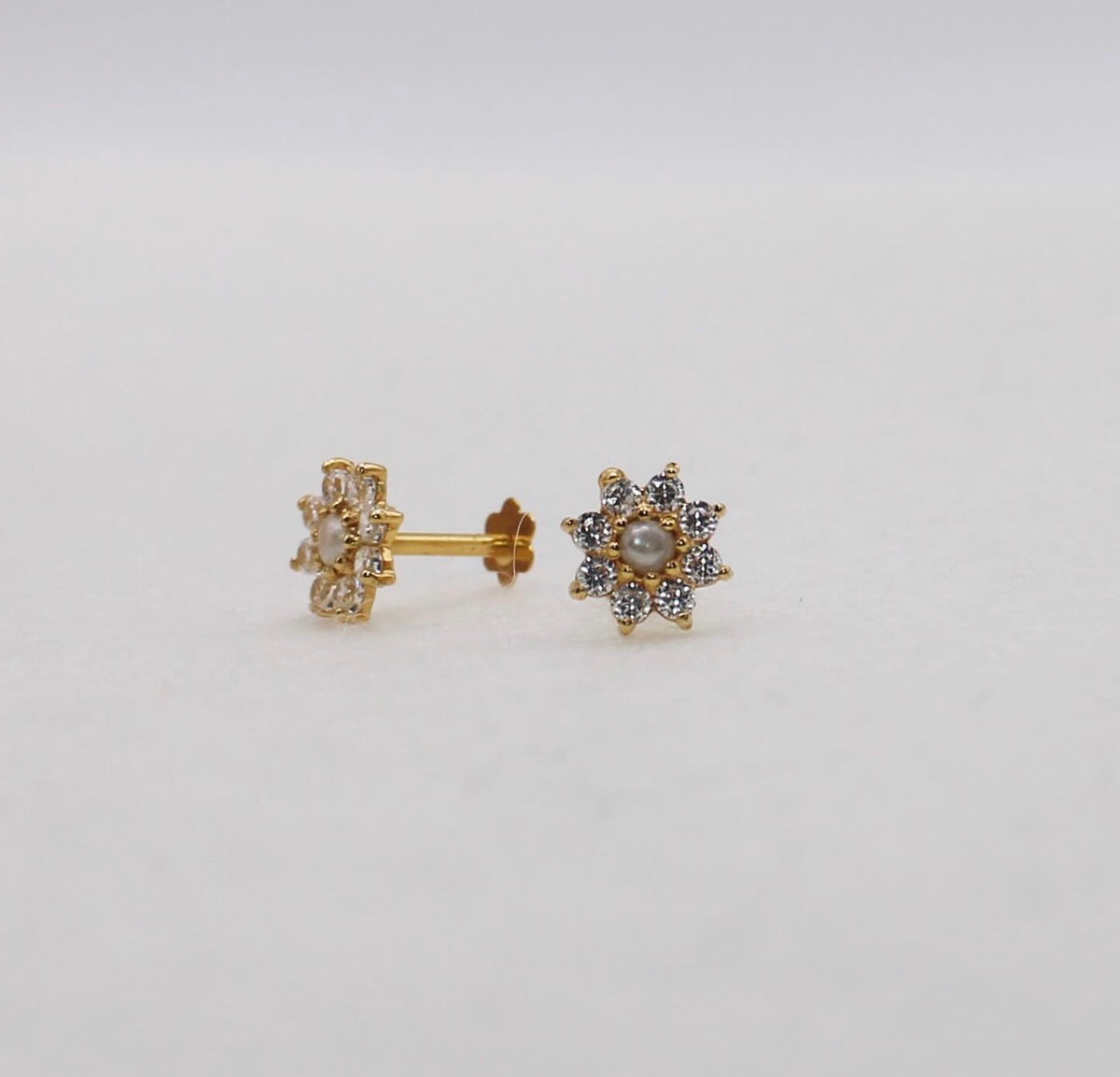 Flower Pearl Studs